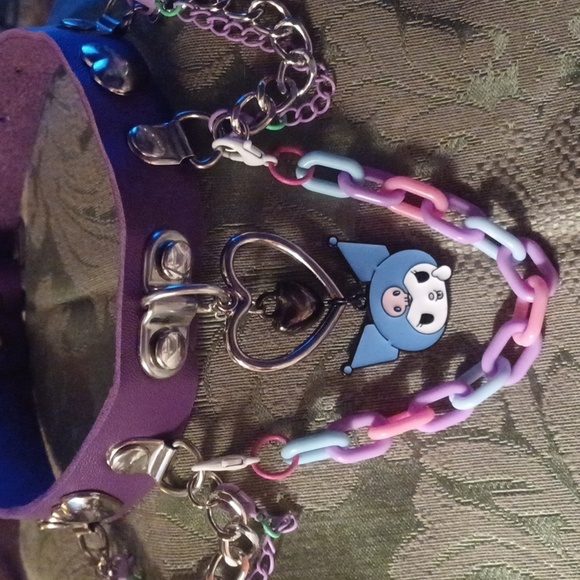 Hand Crafted Jewelry - Edgy Purple Kuromi Choker